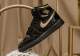 Jordan 1 High Black Metallic Gold GS